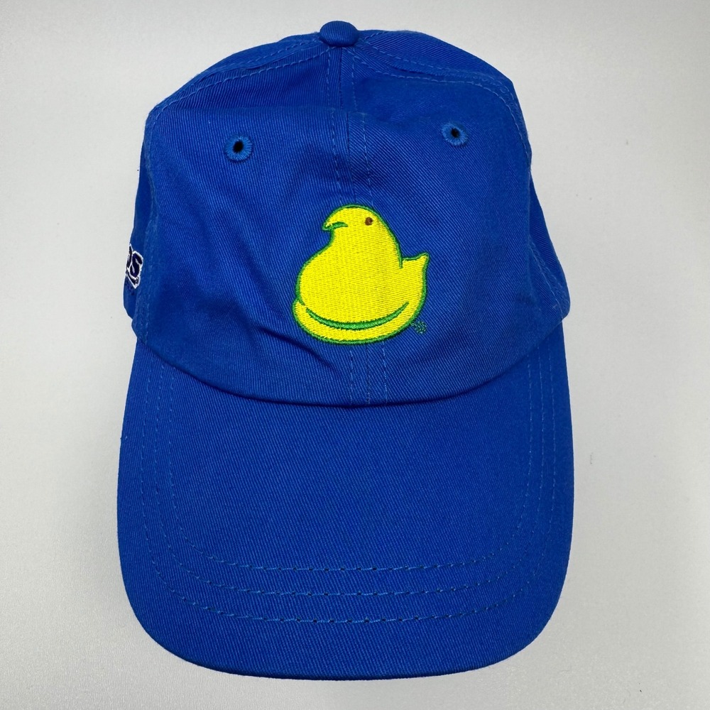 Peeps‎ Brand Blue Cotton Baseball Hat Yellow Chick Logo Adjustable Strapback Cap